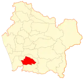 Lage von Gorbea in der Región de la Araucanía