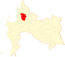 Lage von Hualqui in der Región del Biobío