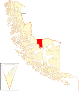 Lage der Kommune in der Magallanes Region