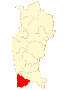 Lage der Gemeinde in der Región de Coquimbo