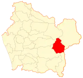 Lage von Melipeuco in der Región de la Araucanía