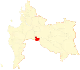 Lage der Gemeinde in der Región del Biobío