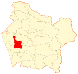 Lage von Nueva Imperial in der Región de la Araucanía