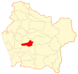 Lage von Padre Las Casas in der Región de la Araucanía