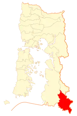 Lage von Palena in der Región de los Lagos