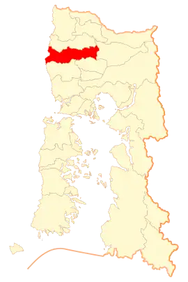 Lage Purranque in der Región de los Lagos