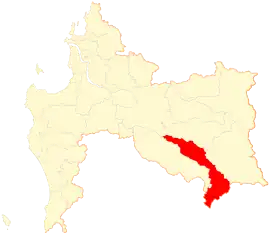 Lage der Gemeinde in der Región del Biobío