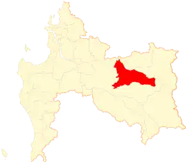 Lage der Gemeinde in der Región del Biobío