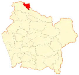 Lage von Renaico in der Región de La Araucanía