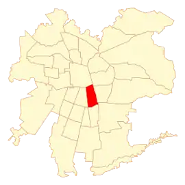 Lage von San Joaquín in Santiago