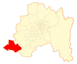 Lage der Gemeinde in der Metropolregion Santiago