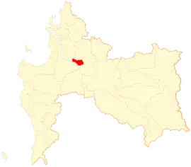 Lage der Gemeinde in der Región del Biobío