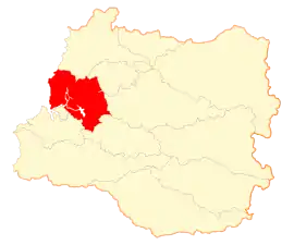 Lage Valdivias in der Región de Los Ríos