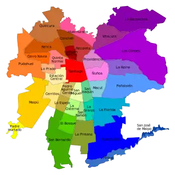 Gemeinden der Agglomeration Gran Santiago