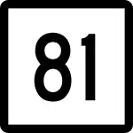 Straßenschild der Connecticut State Route 81