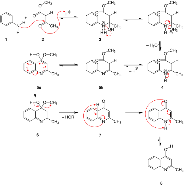 Mechanismus der Conrad-Limpach-Chinolinsynthese