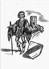 Conrad vom Graben in einer historischen Skizze