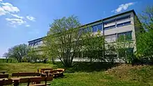 Ostansicht des ehemaligen Containergebäudes