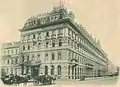 Ansicht des Continental-Hotels von Nordwesten, Georgen- Ecke Neustädtische Kirchstraße, um 1905