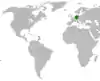 Lage von Deutschland und der Cookinseln