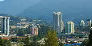 Skyline von Coquitlam (Stadtzentrum)