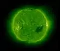 Sonne mit koronalem Loch – aufgenommen am 25. Mai 2007 von der NASA-Sonde STEREO.