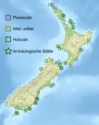 Topographische Nueseelandkarte mit Symbolen
