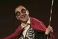 Cory Doctorow als Blogger verkleidet auf der eTech 2007; in Anlehnung an den Comic „Blagofaire“