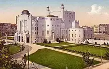 Staatstheater Cottbus (historische colorierte Ansichtskarte)