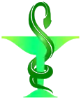 Äskulapschlange mit Trinkschale als Symbol der Apotheker