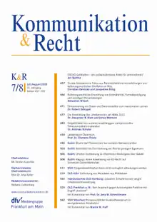 Cover der Zeitschrift Kommunikation & Recht