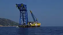 Schwimmkran Micoperi 30 vor der Insel Giglio