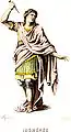 Illustration der Tragödie Idoménée von Prosper Jolyot Crébillon.
