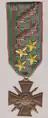 Croix de guerre 1914–1918 mit zwei Palmenzweigen und vier vergoldeten Sternen