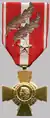 Croix de la Valeur militaire mit zwei Palmenzweigen und einem vergoldetem Stern