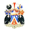 Gräfliches Wappen Cronhielm af Hakunge (1719)