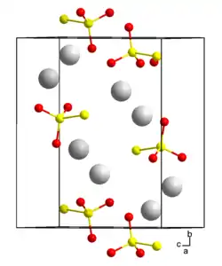 Kristallstruktur von wasserfreiem Caesiumthiosulfat