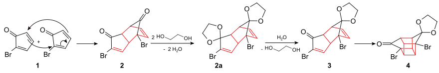 Cubansynthese bis Zwischenprodukt 4