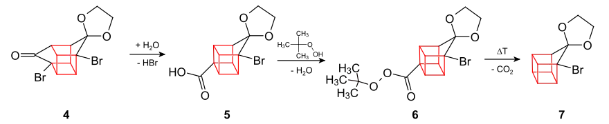 Cubansynthese bis Zwischenprodukt 7