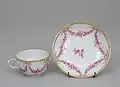 Tasse mit Untertasse (etwa 1780)
