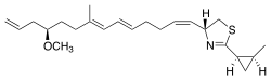 Strukturformel von Curacin A