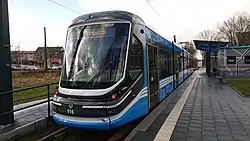 Škoda-Triebwagen in Bernsdorf (2022)