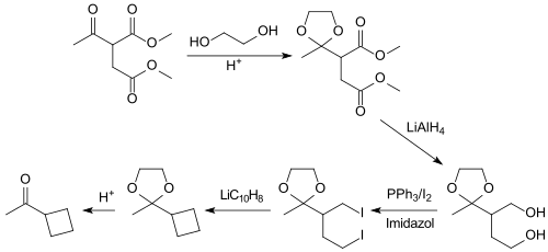 Synthese von Cyclobutylmethylketon aus DMAS