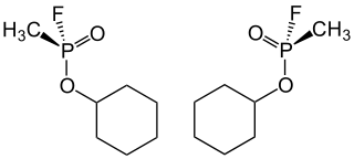 Strukturformel von (±)-Cyclosarin