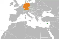Lage von Deutschland und Zypern