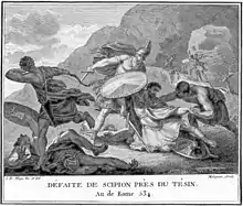 Niederlage Scipios am Ticino im Jahr 534 nach Roms Gründung (218 v. Chr.)