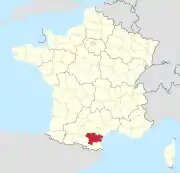Lage des Departements Aude in Frankreich