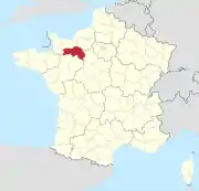 Lage des Departements Orne in Frankreich