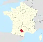 Lage des Departements Tarn in Frankreich