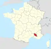 Lage des Departements Vaucluse in Frankreich